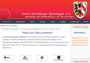 Webseite der Sportkegler Nürnberg