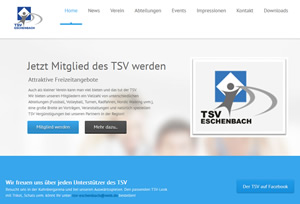 Webseite des TSV Eschenbach